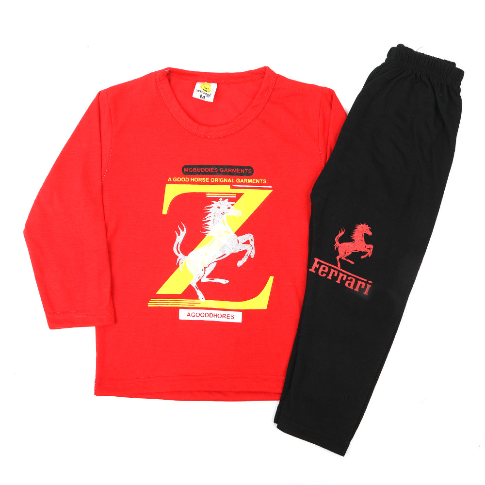 Boys Full Sleeves Suit - Red, Boys Sets & Suits, Chase Value, Chase Value