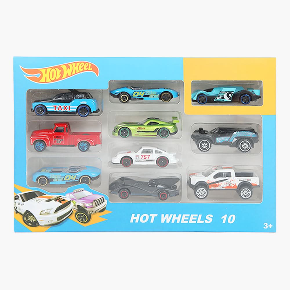 Hot Wheels Die Cast Cars Pack of 10 - Multi Color, Non-Remote Control, Chase Value, Chase Value