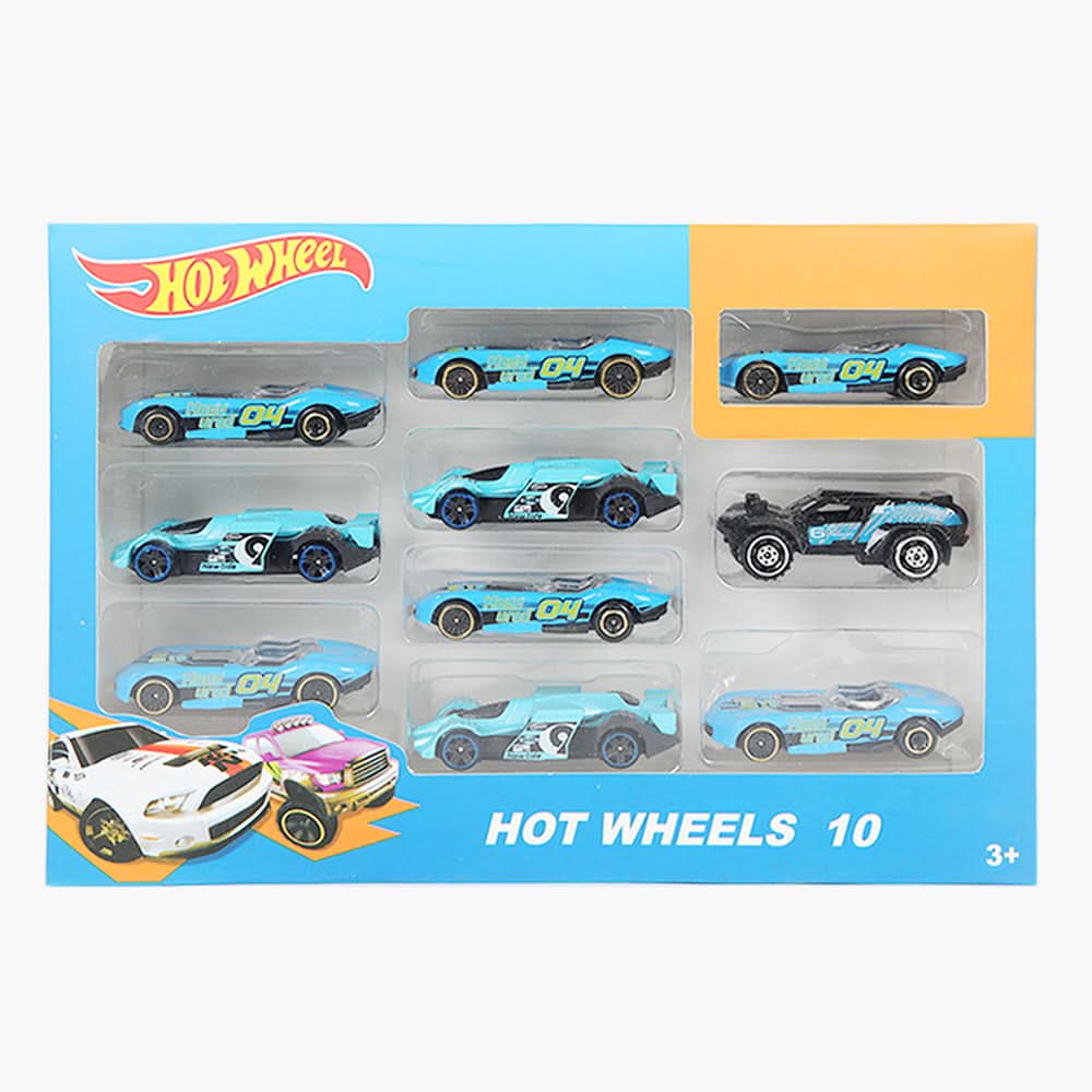 Hot Wheels Die Cast Cars Pack of 10 - Multi Color, Non-Remote Control, Chase Value, Chase Value