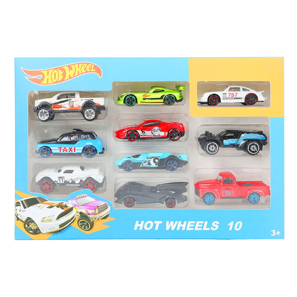 Hot Wheels Die Cast Cars Pack of 10 - Multi Color, Non-Remote Control, Chase Value, Chase Value