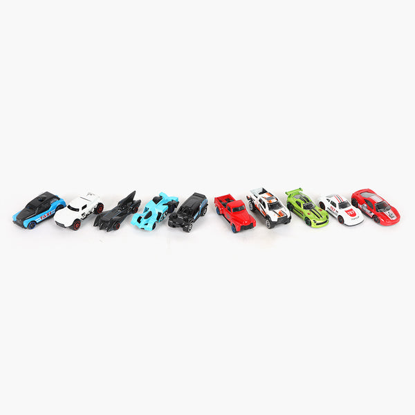 Hot Wheels Die Cast Cars Pack of 10 - Multi Color