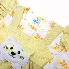 Newborn Girls Full Sleeves Suit - Yellow