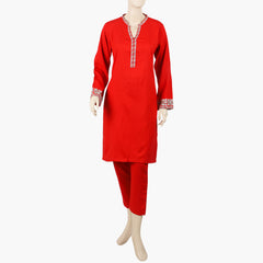 Women's Embroidered Suit - Red, Women Shalwar Suits, Chase Value, Chase Value