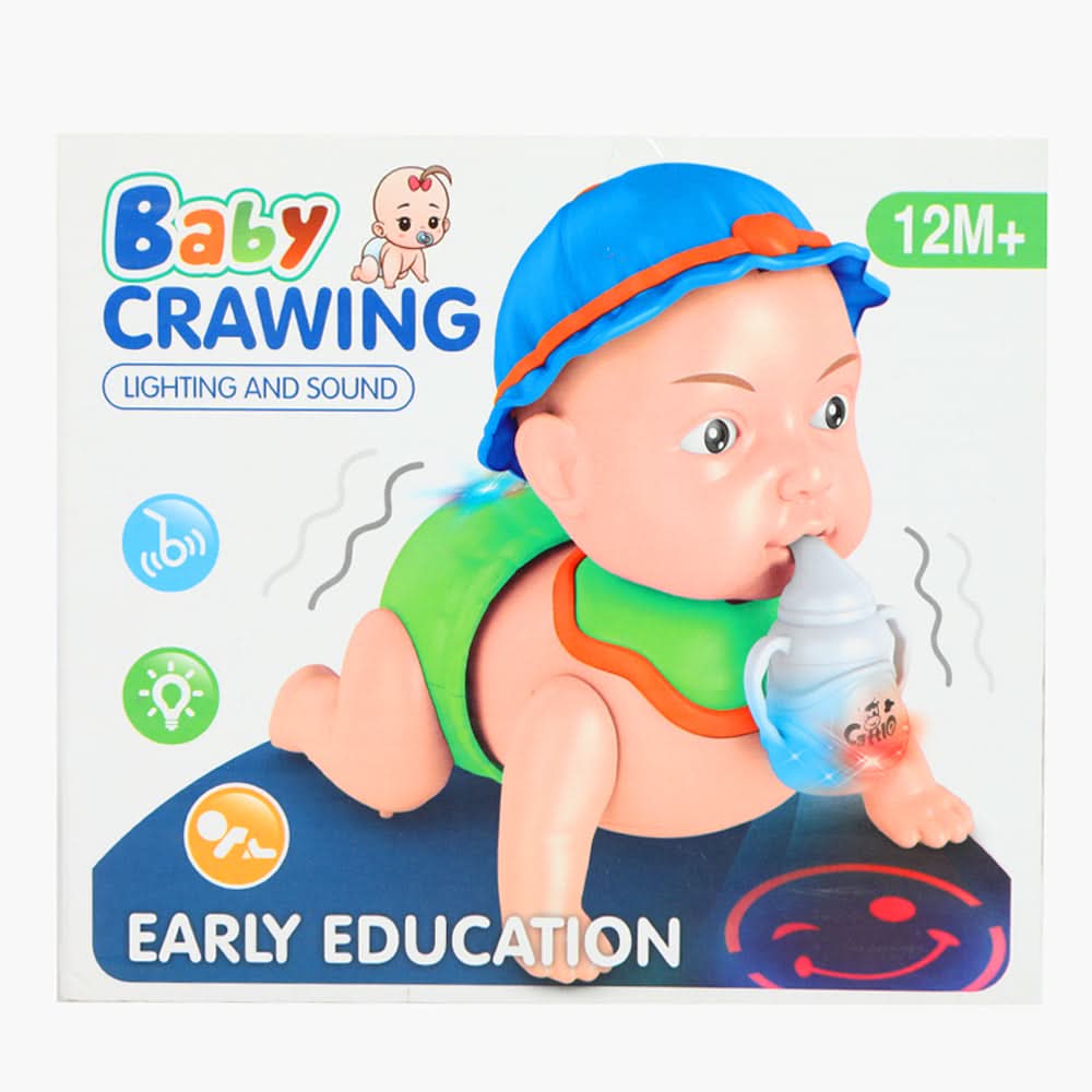 Electrical Crawling Baby with Flashing Light For Kids Toys, Musical Toys, Chase Value, Chase Value