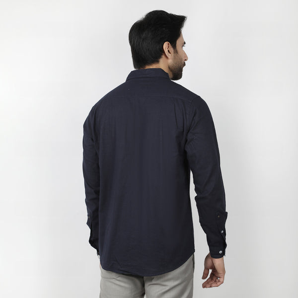 Eminent Men's Casual Check Shirt - Navy Blue