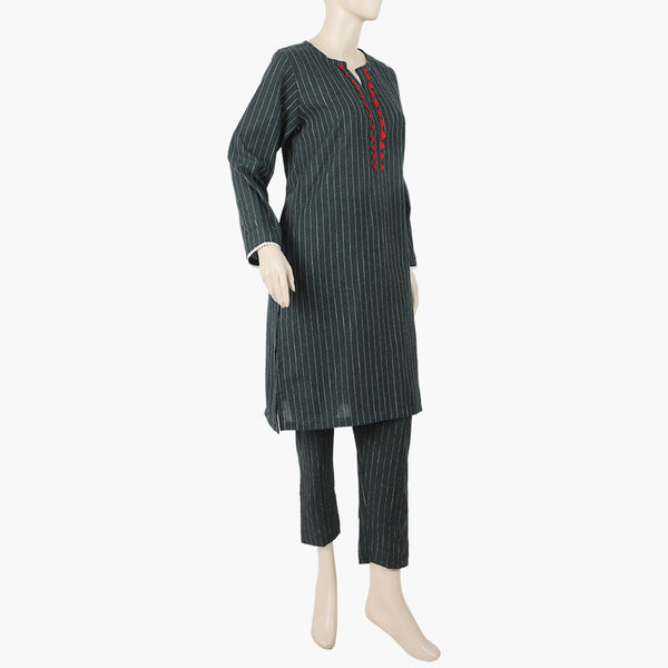 Women's Stripe Shalwar Suit - Charcoal, Women Shalwar Suits, Chase Value, Chase Value