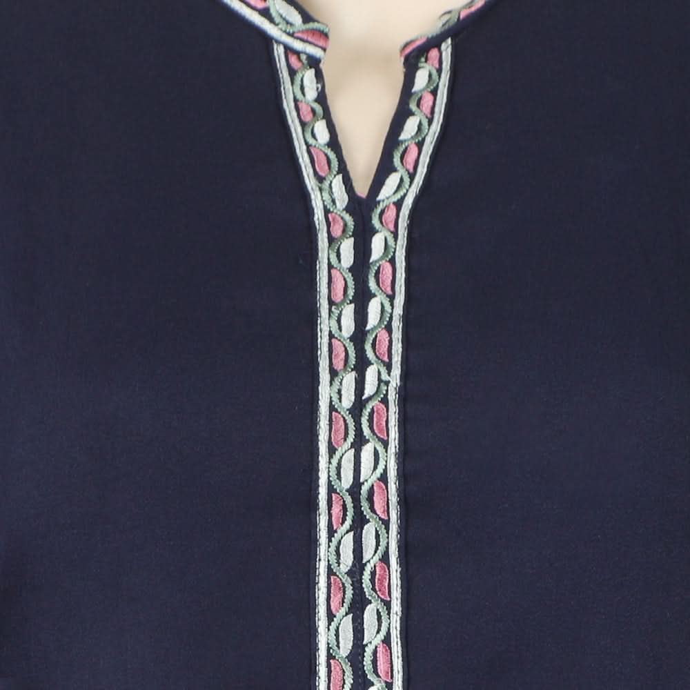 Women's Embroidered Suit - Navy Blue, Women Shalwar Suits, Chase Value, Chase Value