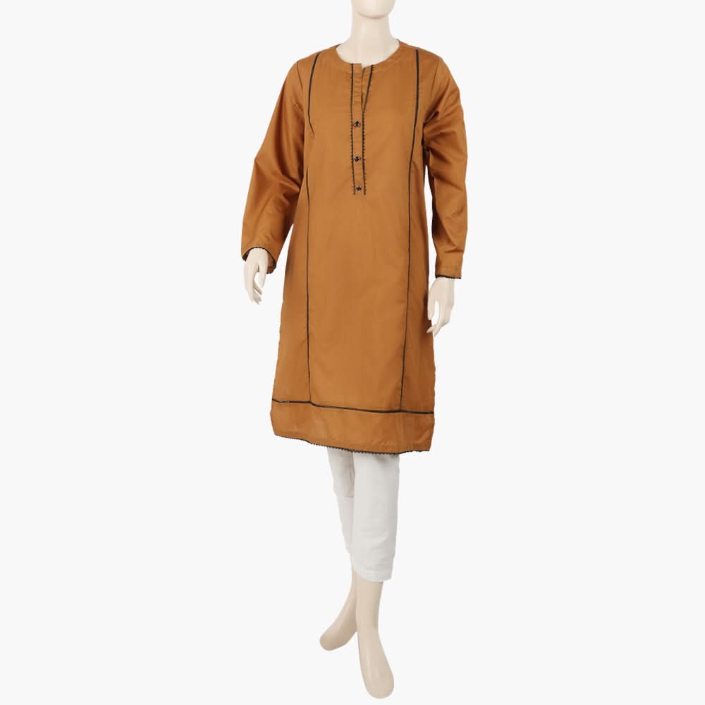 Women's Fancy Kurti - Brown, Women Ready Kurtis, Chase Value, Chase Value