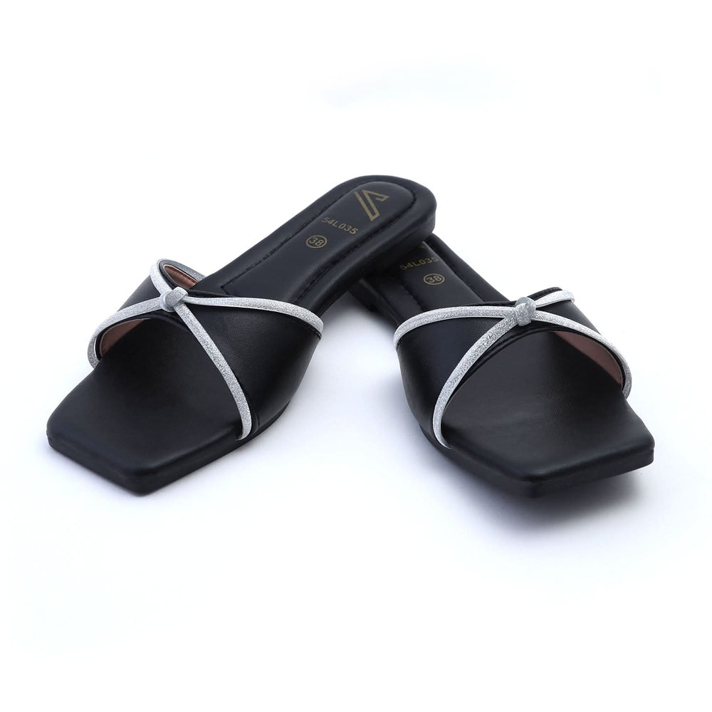 Valuable Women's Open-toe Slipper - Black, Women Slippers, Chase Value, Chase Value