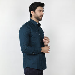 Eminent Men's Casual Plain Shirt - Teal