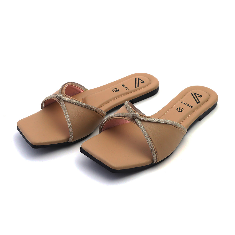 Valuable Women's Open-toe Slipper - Fawn, Women Slippers, Chase Value, Chase Value