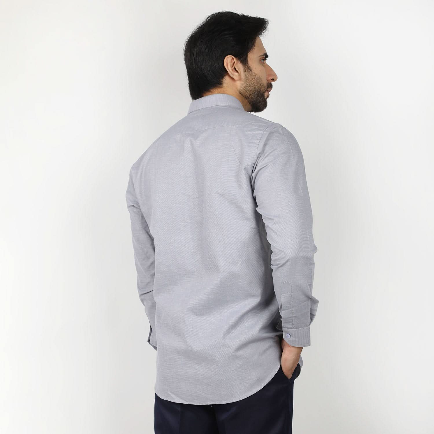Men's Formal Chambray Shirt - Grey, Men's Shirts, Chase Value, Chase Value