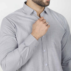 Men's Formal Chambray Shirt - Grey