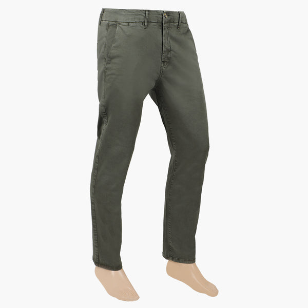 Men's Casual Cotton Pant - Olive Green