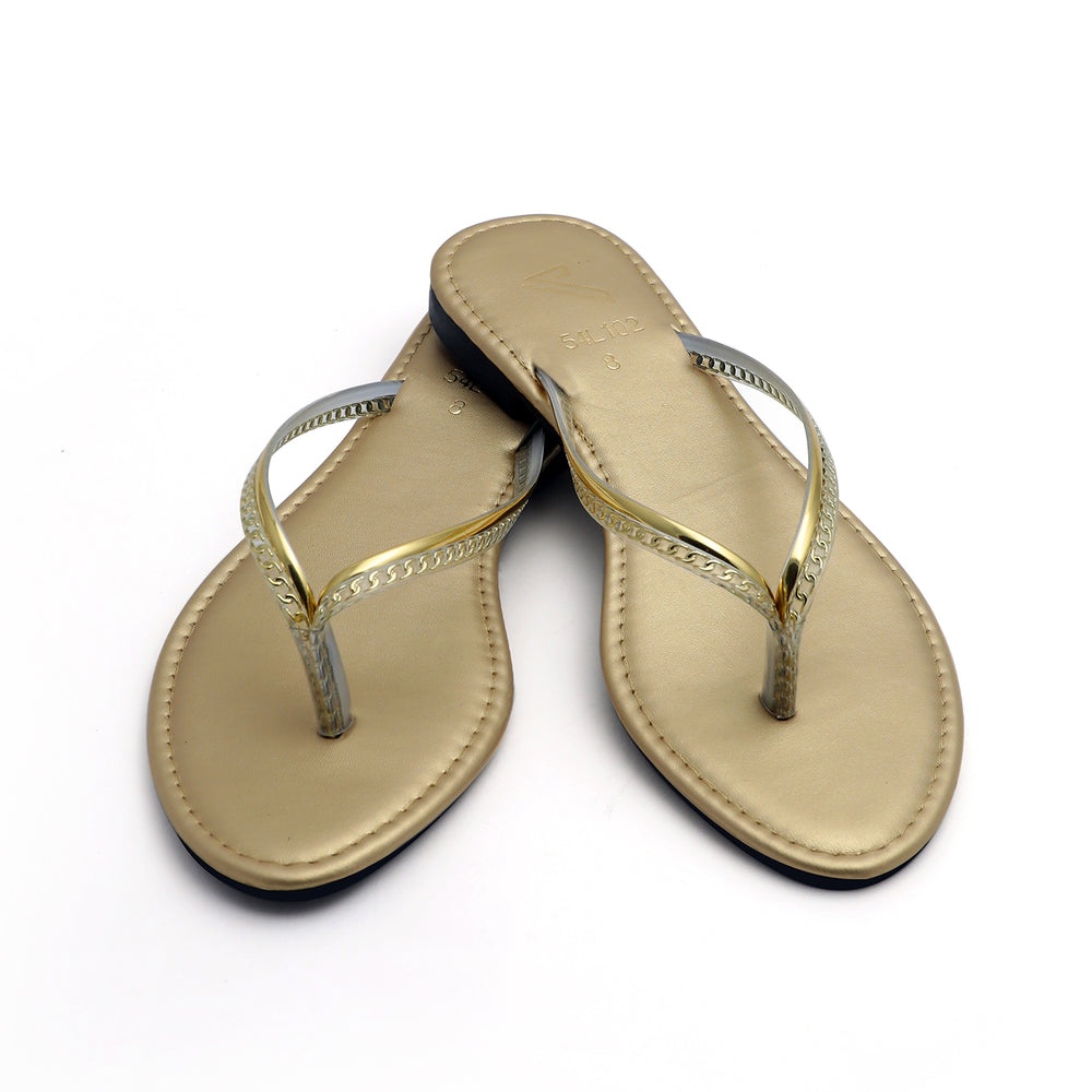 Valuable Women's Slip-On Slipper - Golden, Women Slippers, Chase Value, Chase Value