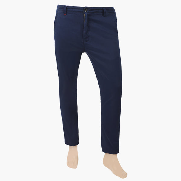 Men's Casual Cotton Pant - Navy Blue