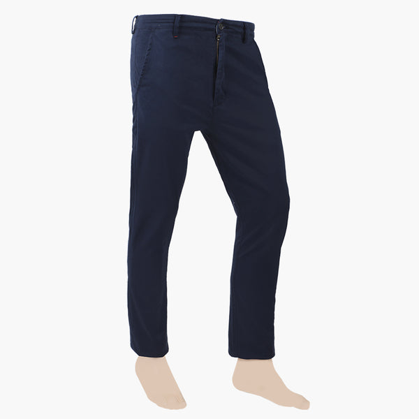 Men's Casual Cotton Pant - Navy Blue