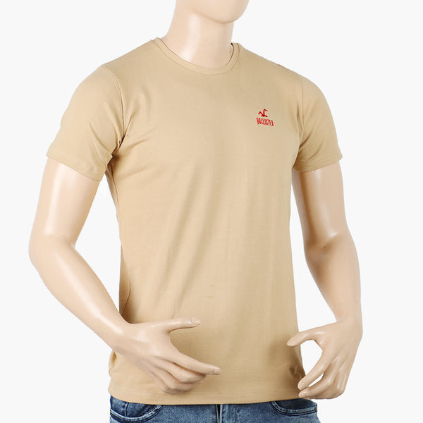 Men's Half Sleeves T-Shirt - Brown