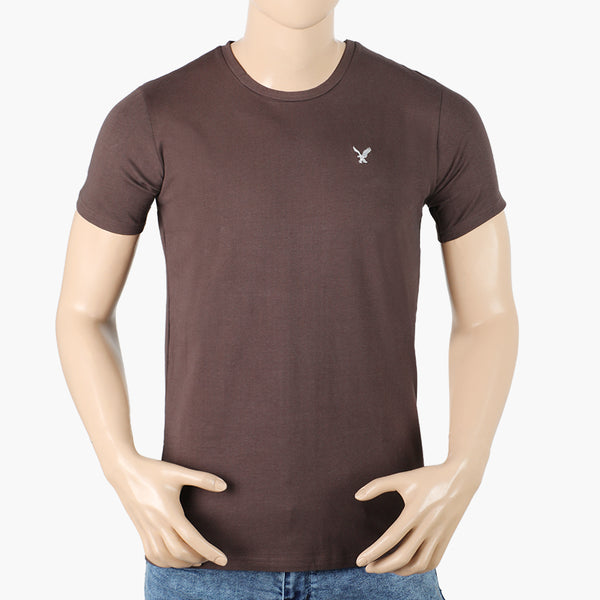 Men's Half Sleeves T-Shirt - Chocolate, Men's T-Shirts & Polos, Chase Value, Chase Value