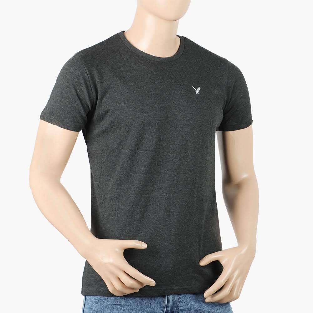 Men's Half Sleeves T-Shirt - Dark Grey, Men's T-Shirts & Polos, Chase Value, Chase Value