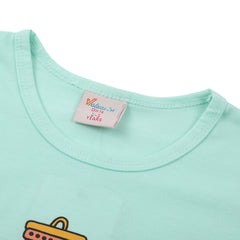 Girls Full Sleeves T-Shirt - Cyan