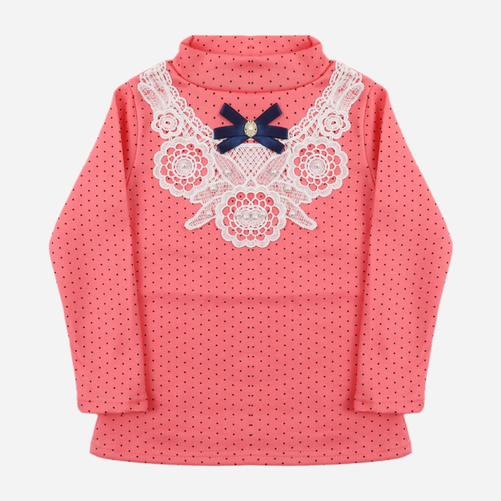 Girls Full Sleeves T-Shirt - Pink, Girls T-Shirts, Chase Value, Chase Value