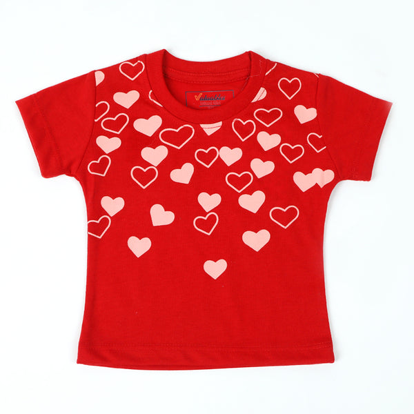 Newborn Boys Half Sleeves T-Shirt - Red, Newborn Boys Shirts & T-Shirts, Chase Value, Chase Value