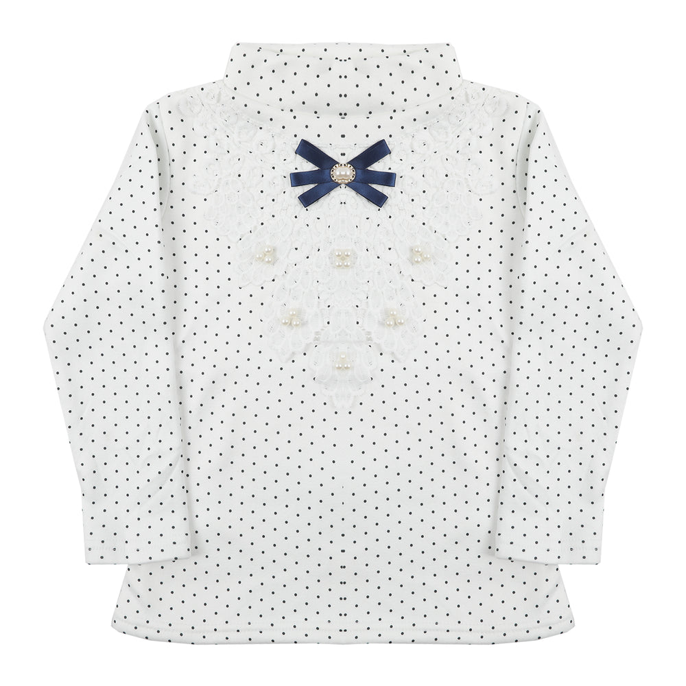 Girls Full Sleeves T-Shirt - White, Girls T-Shirts, Chase Value, Chase Value