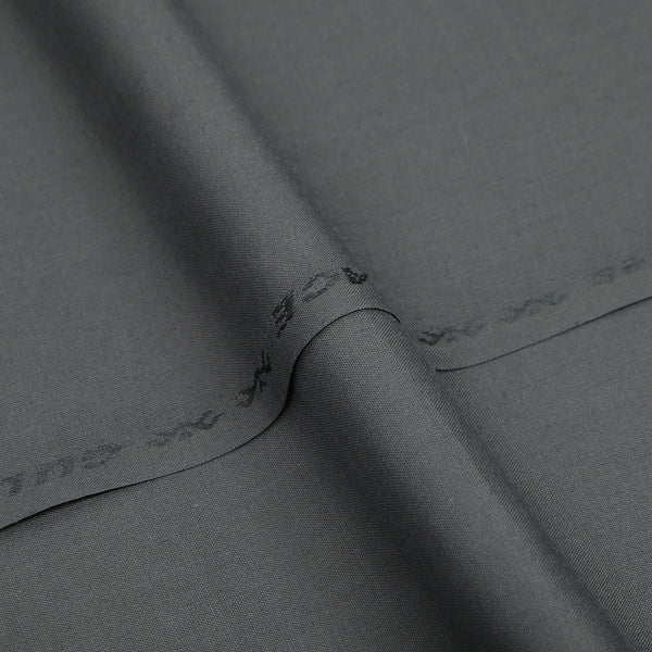 Men's Shabbir Gold Plain Wash & Wear Unstitched Suit - Dark Grey