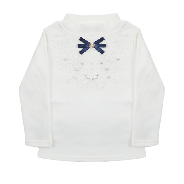 Girls Full Sleeves T-Shirt - White