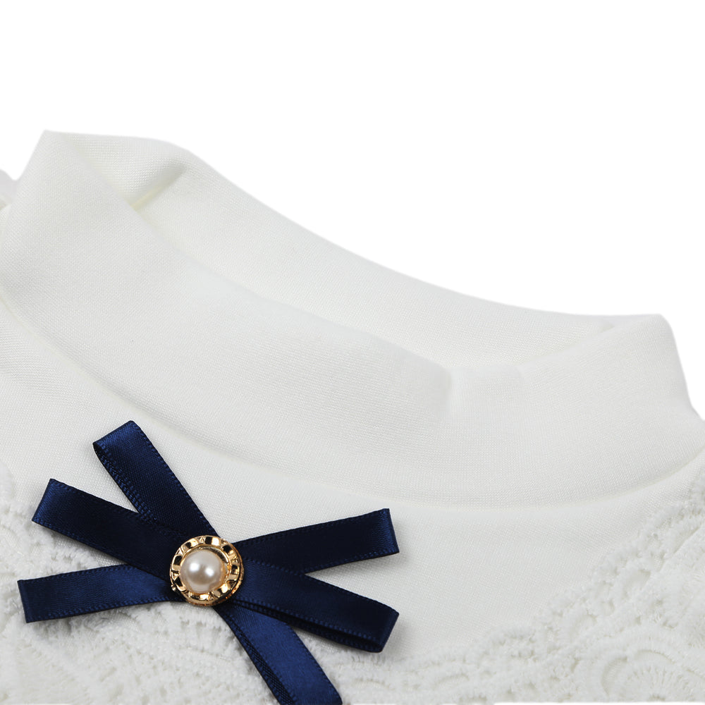 Girls Full Sleeves T-Shirt - White, Girls T-Shirts, Chase Value, Chase Value