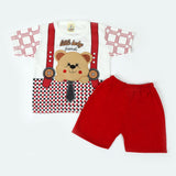 Newborn Boy Half Sleeves Suit - Red, Newborn Boys Sets & Suits, Chase Value, Chase Value