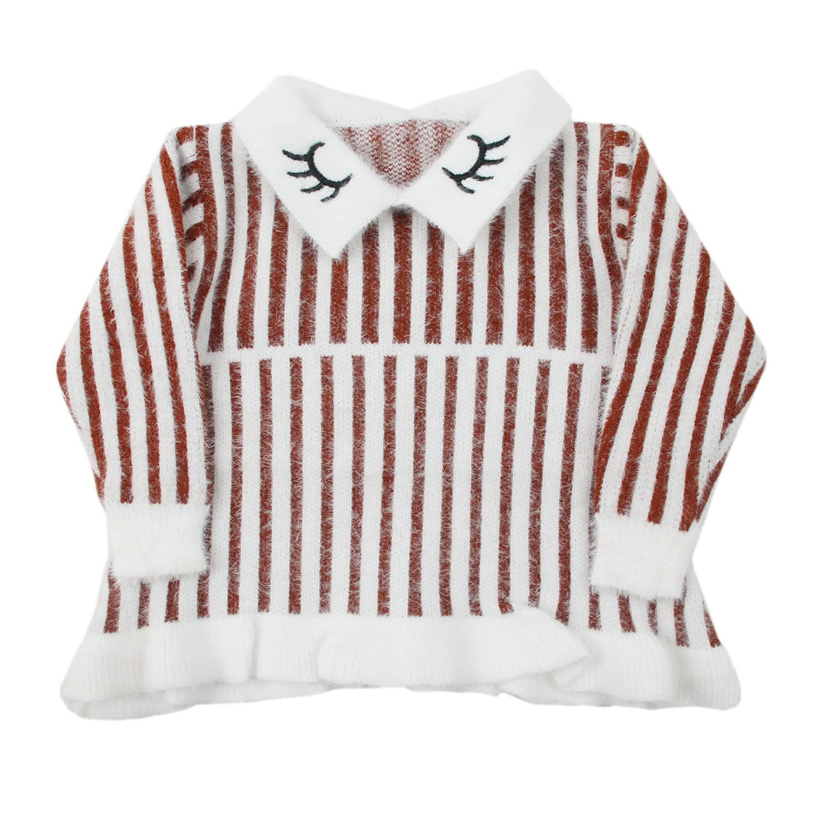 Girls Full Sleeves Sweater - Rust, Girls Sweaters, Chase Value, Chase Value