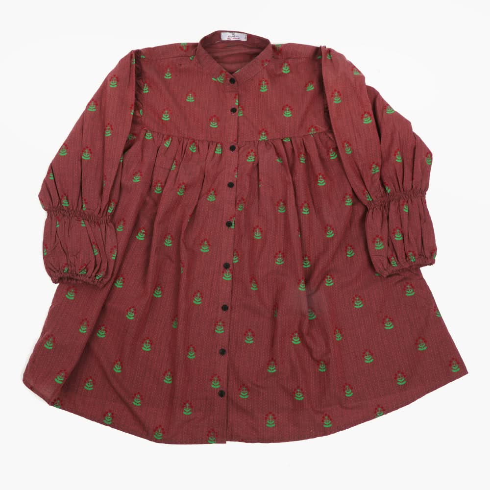 Girls Western Top - Maroon, Girls Tops, Chase Value, Chase Value