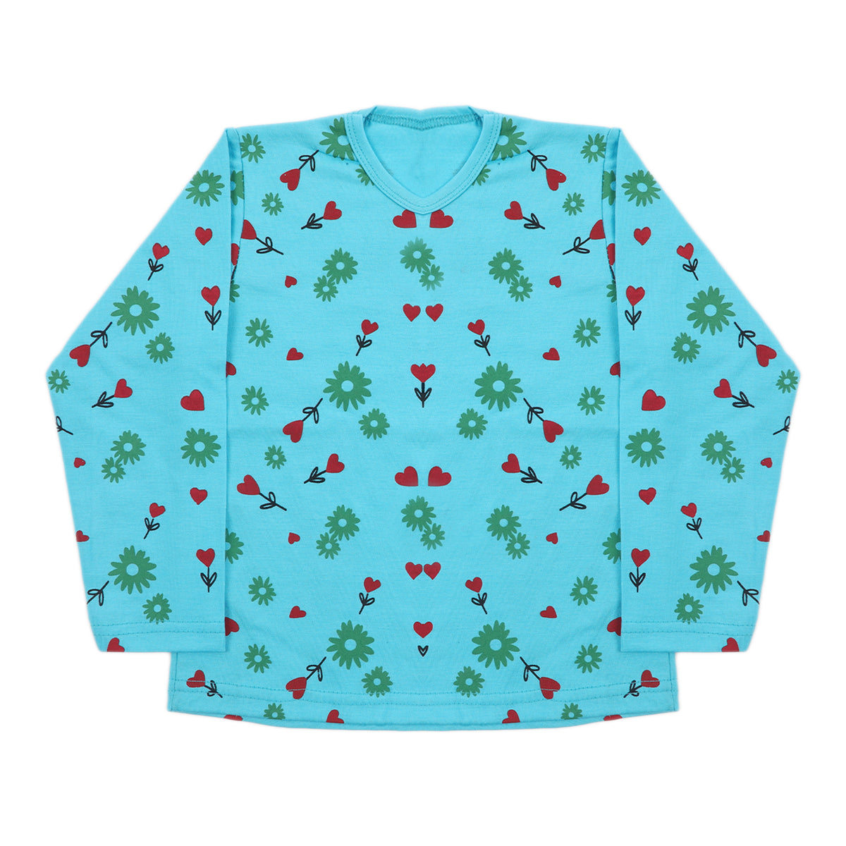 Girls Full Sleeves T-Shirt - Blue, Girls T-Shirts, Chase Value, Chase Value
