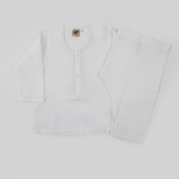 Newborn Boys Shalwar Suit - White