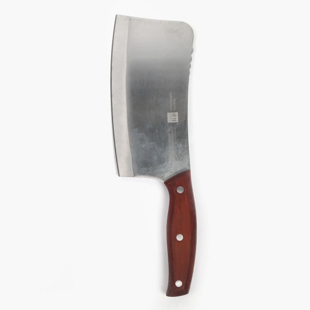 Meat Cleaver Knife Wood Handle Medium - Brown, Knives & Cutting Board, Chase Value, Chase Value