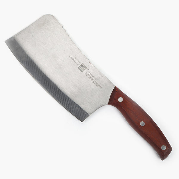 Meat Cleaver Knife Wood Handle Medium - Brown
