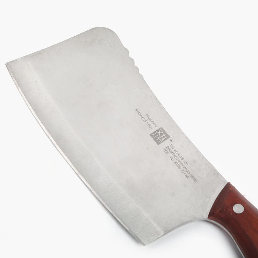 Meat Cleaver Knife Wood Handle Medium - Brown, Knives & Cutting Board, Chase Value, Chase Value