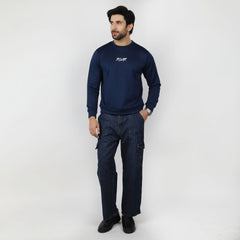 Eminent Men's Full Sleeves Sweat Shirt - Navy Blue