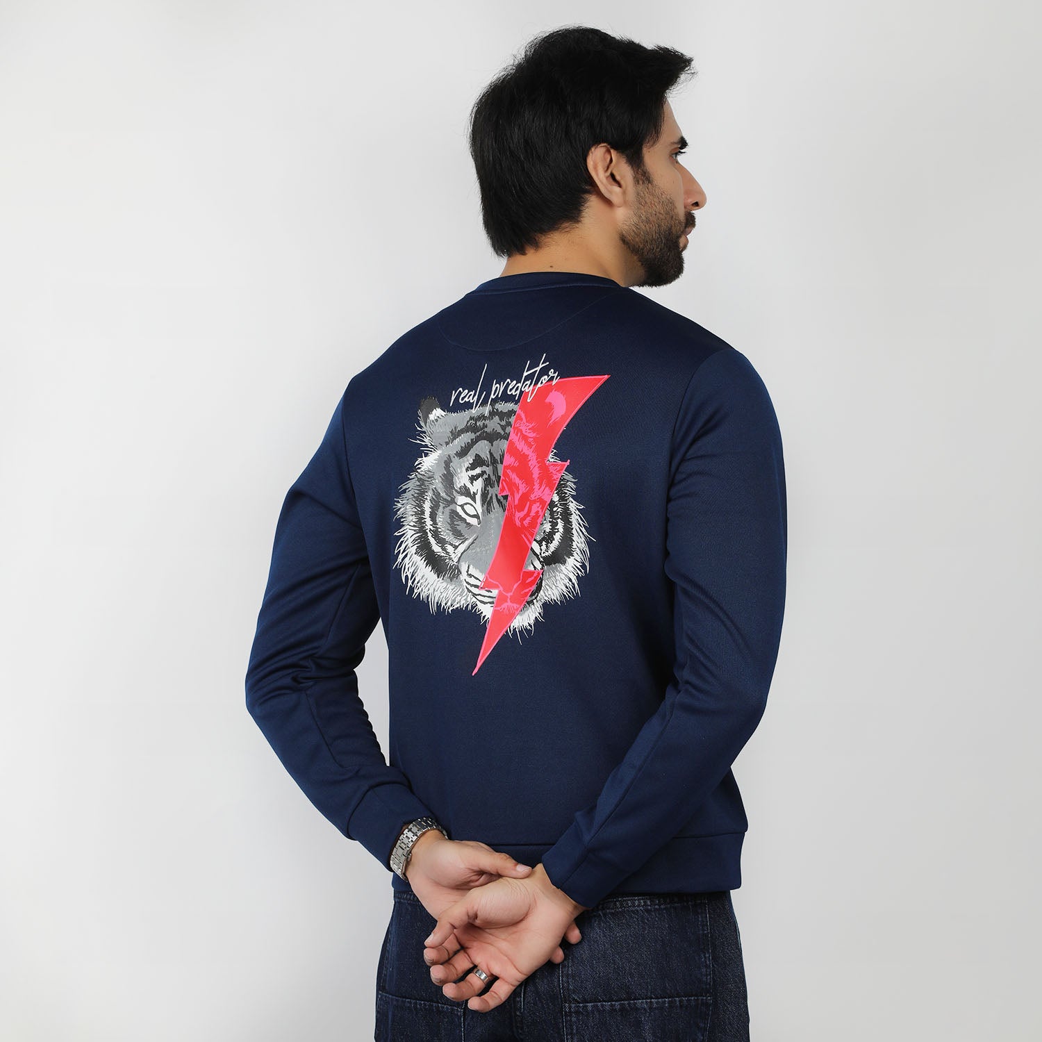 Eminent Men's Full Sleeves Sweat Shirt - Navy Blue, Men's Sweater & Sweat Shirts, Eminent, Chase Value