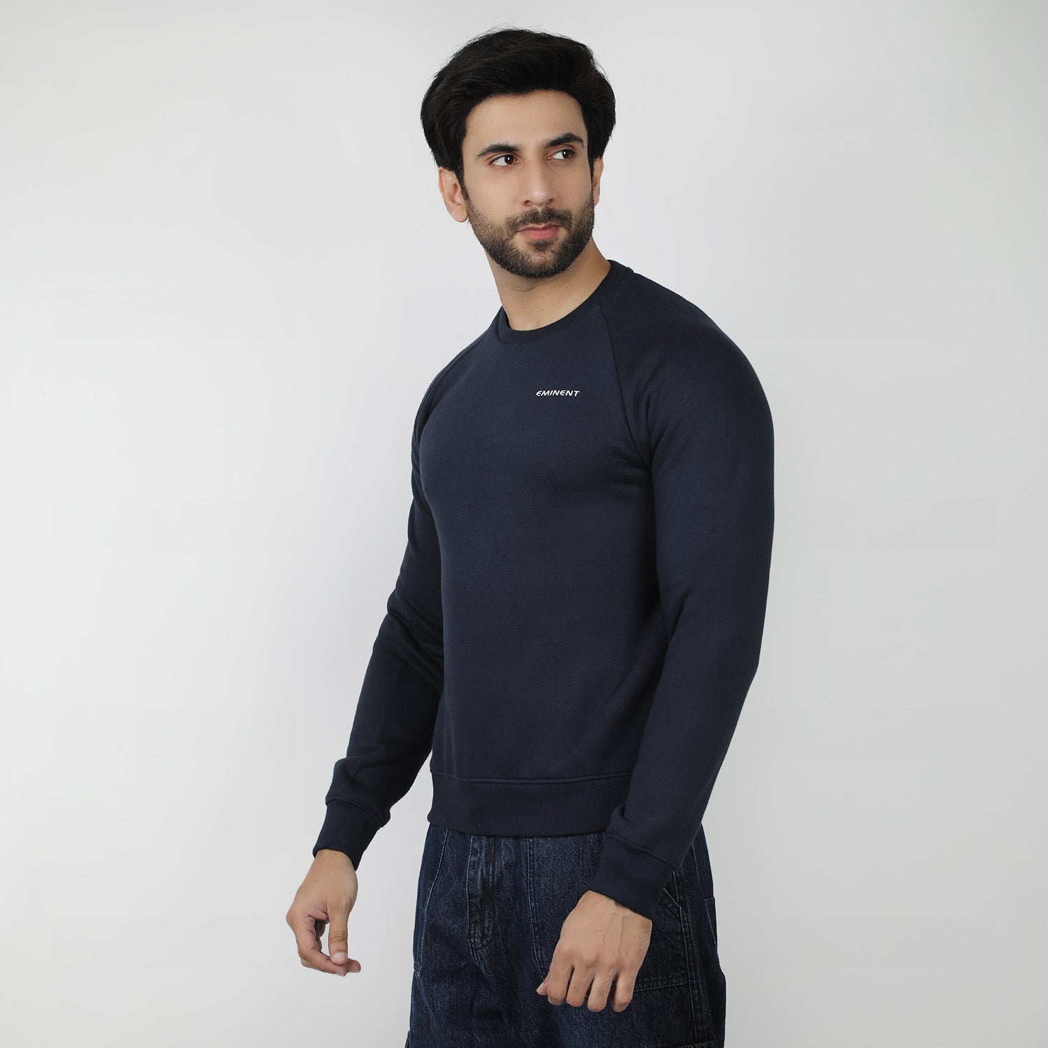 Eminent Men's Full Sleeves Sweat Shirt - Navy Blue, Men's Sweater & Sweat Shirts, Eminent, Chase Value