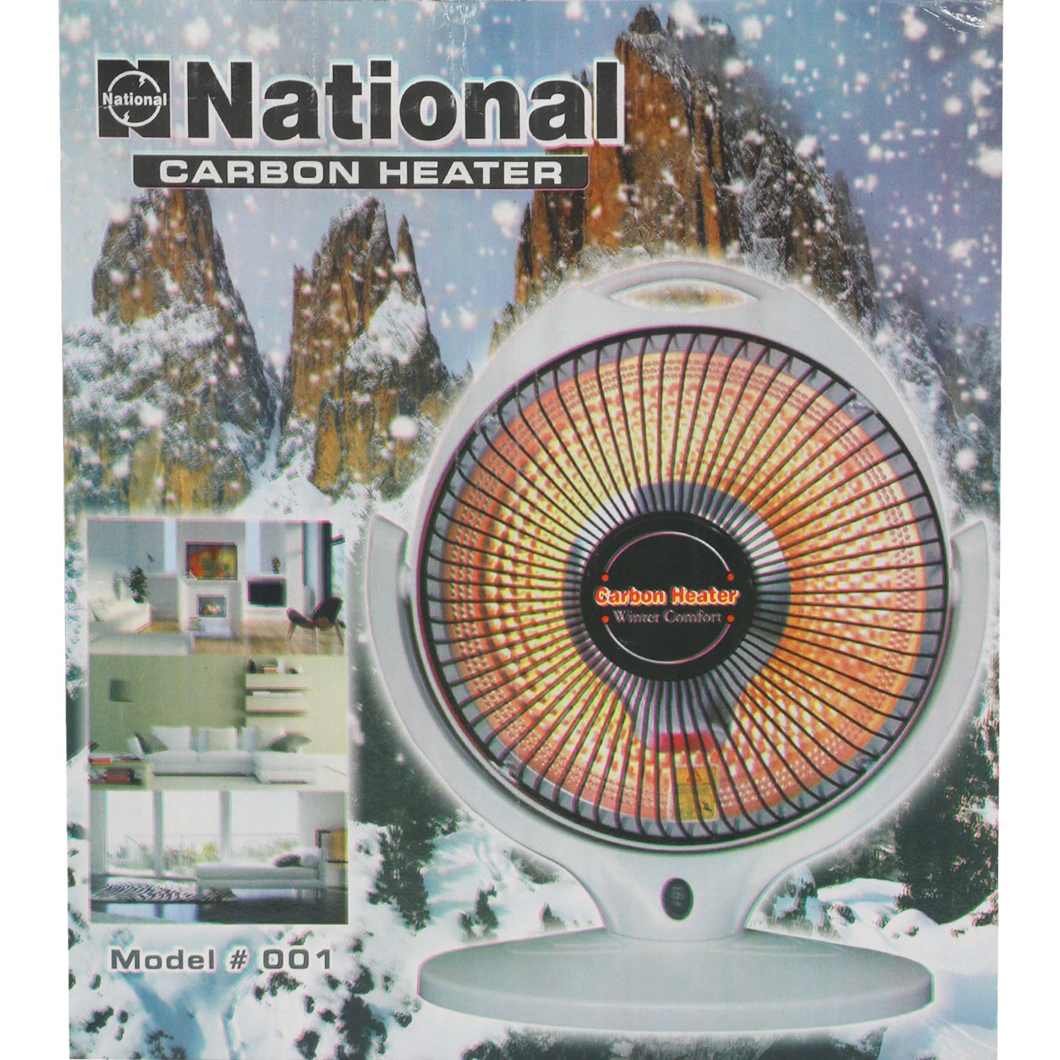 National Carbon Moving Dish Room Heater - White, Home & Lifestyle, Heater, National, Chase Value