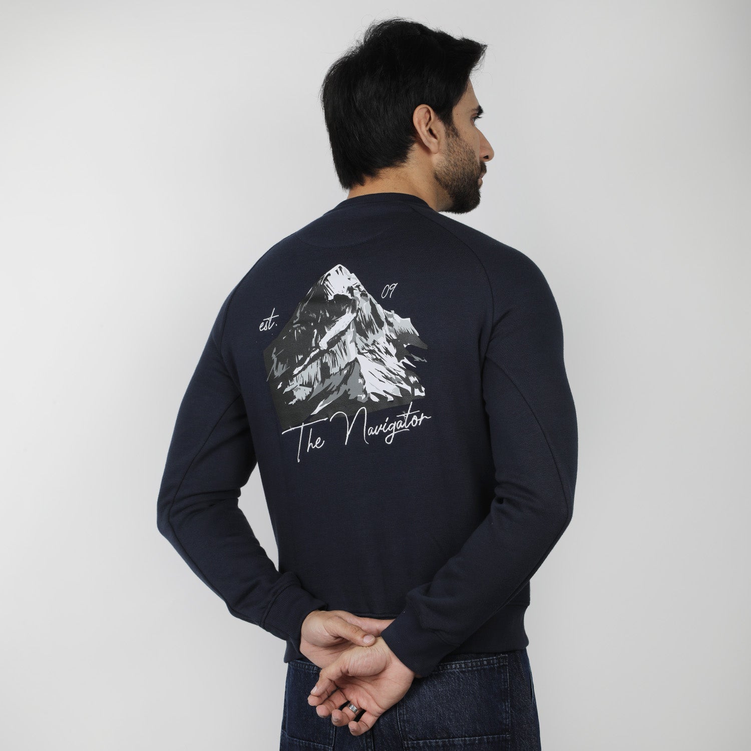 Eminent Men's Full Sleeves Sweat Shirt - Navy Blue, Men's Sweater & Sweat Shirts, Eminent, Chase Value