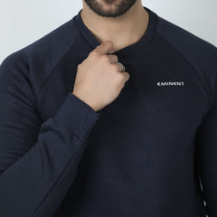 Eminent Men's Full Sleeves Sweat Shirt - Navy Blue