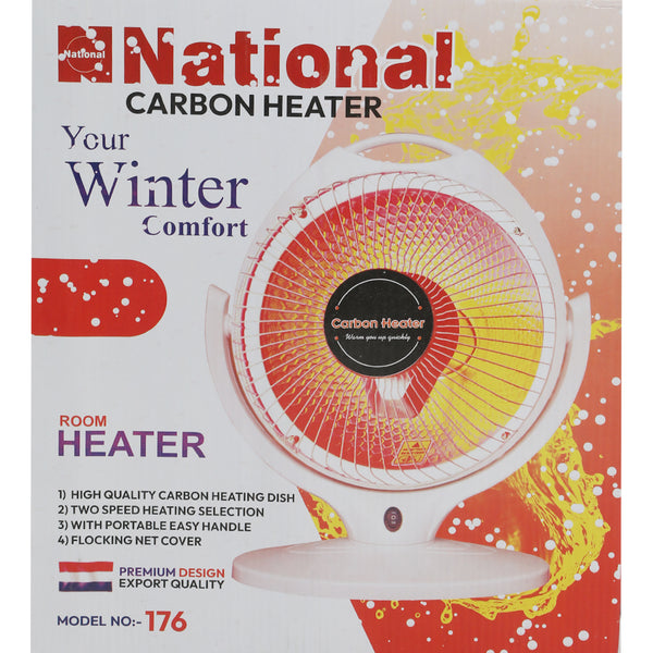 National Carbon Moving Dish Room Heater - Black