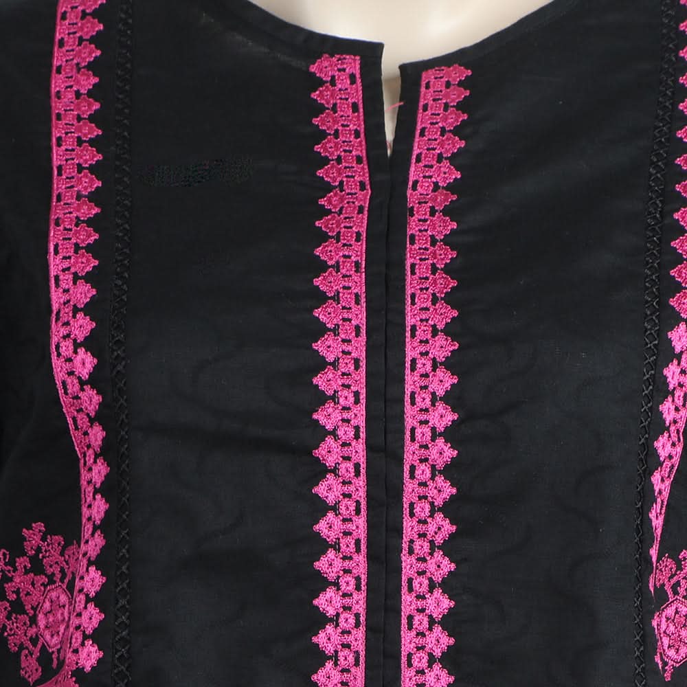 Women's Emboridered Kurti - Black, Women Shalwar Suits, Chase Value, Chase Value