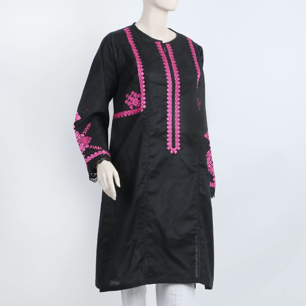 Women's Emboridered Kurti - Black, Women Shalwar Suits, Chase Value, Chase Value