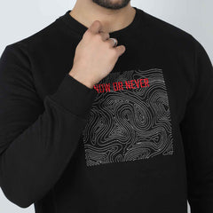 Eminent Men's Full Sleeves Sweat Shirt - Black