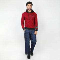 Eminent Men's Full Sleeves Sweat Shirt - Maroon